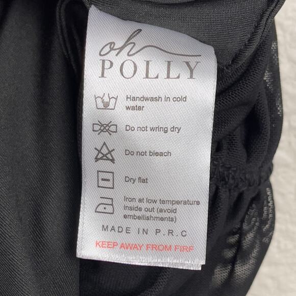 Oh Polly Sheer Perfection Mesh Corset Underwired Mini Dress Black 4 Ruched NWT - Picture 13 of 16